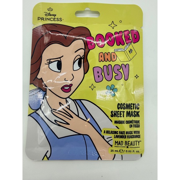 Disney Princess Mad Beauty Cosmetic Sheet Mask Set Jasmine Belle 3 Pack NEW - Picture 4 of 7